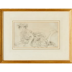 Augustus Edwin John, graphite on paper