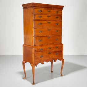 American Queen Anne flat-top highboy
