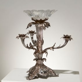 George IV sterling silver centerpiece epergne