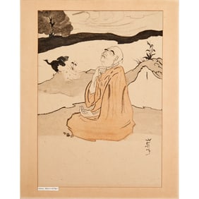 Abanindranath Tagore, ink and watercolor on paper