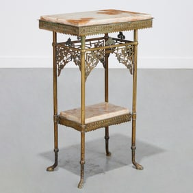 Charles Parker (attrib) Aesthetic brass stand