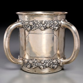 Large American sterling silver loving cup
