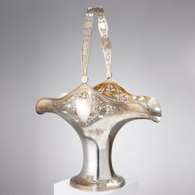 Meriden Britannia, sterling silver bride's basket