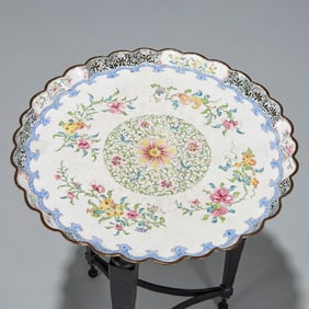 Chinese Export Canton enamel tray