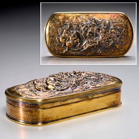 George IV vermeil silver box, ex Shrubsole
