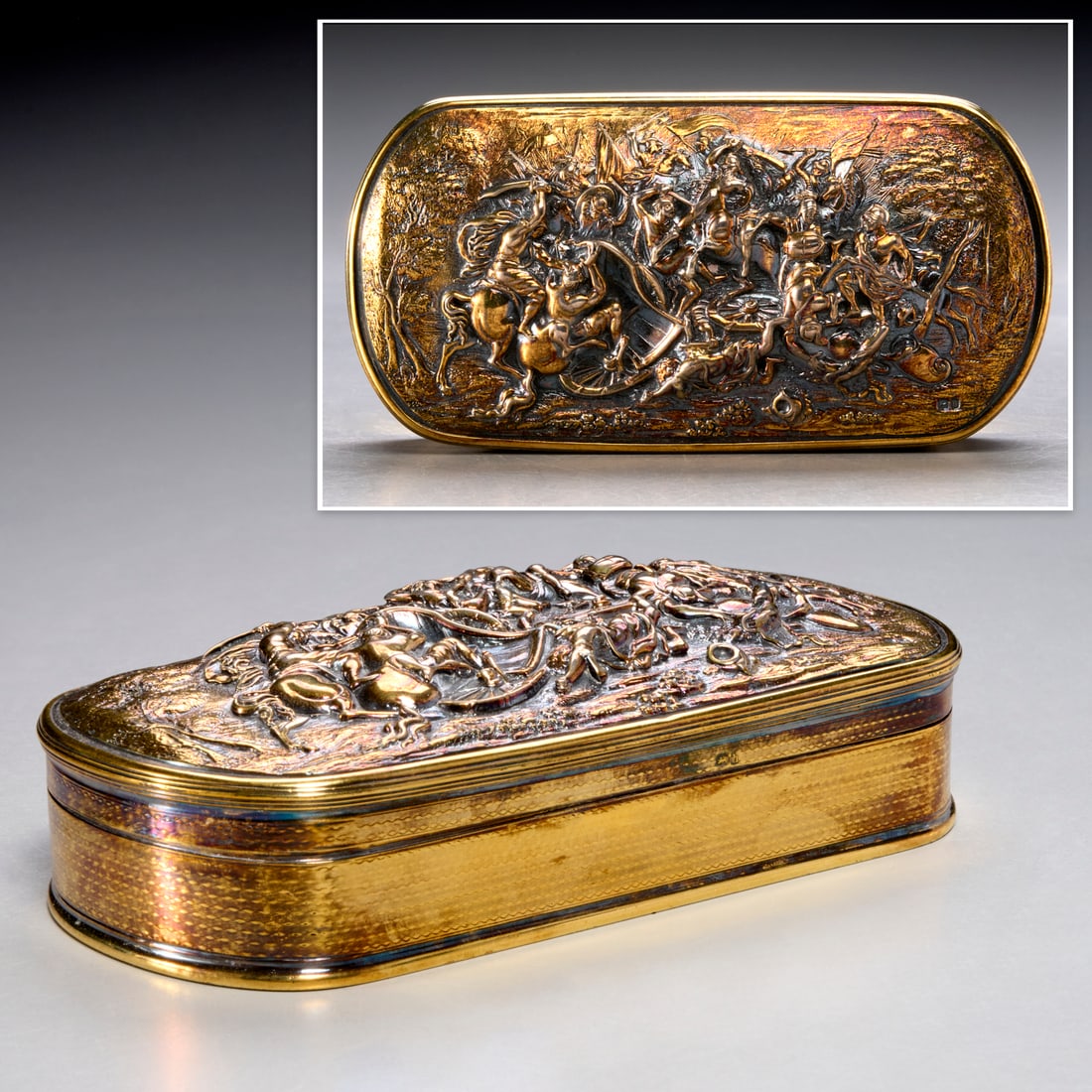 George IV vermeil silver box, ex Shrubsole (1 of 7)