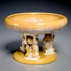 Fulper pottery effigy bowl