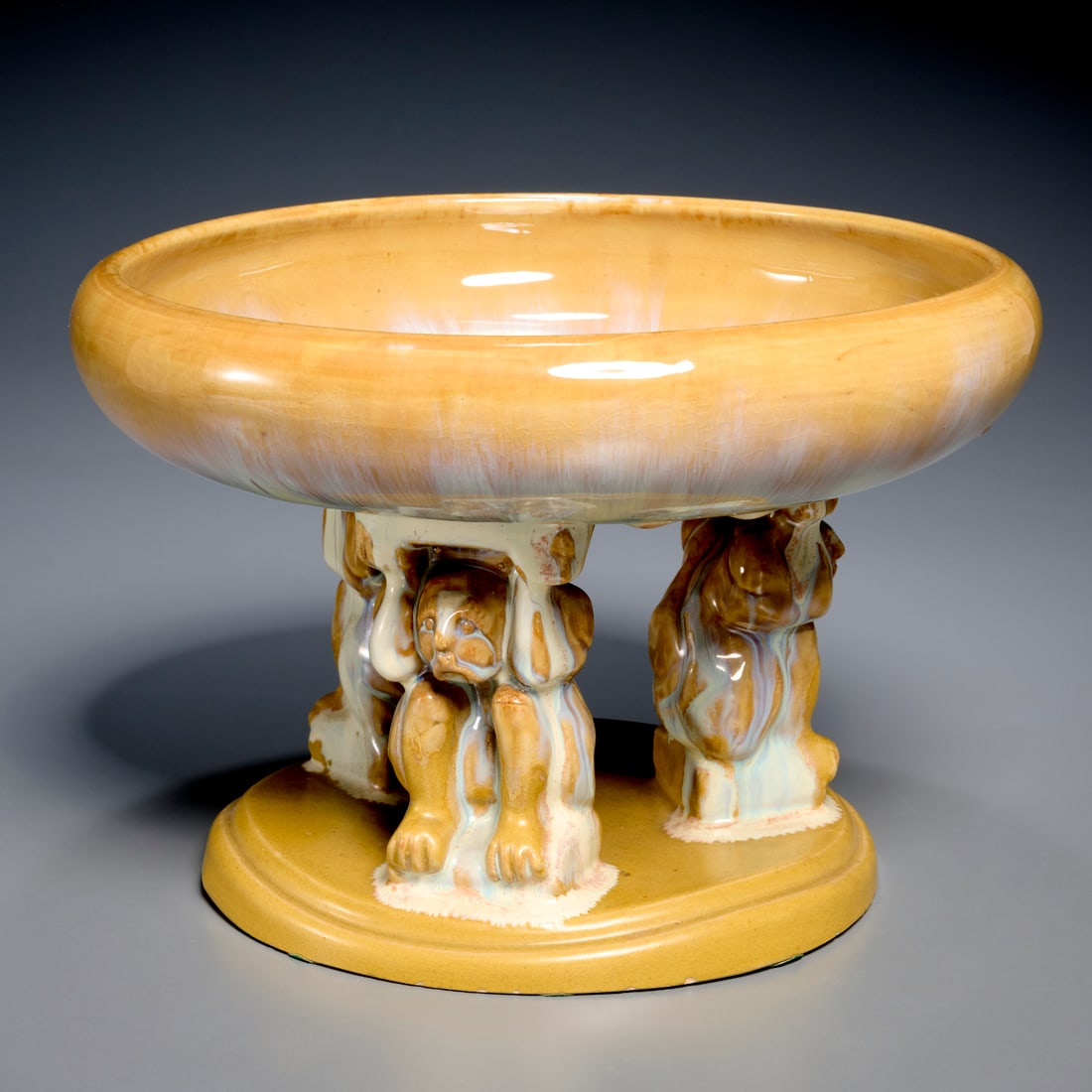 Fulper pottery effigy bowl (1 of 8)