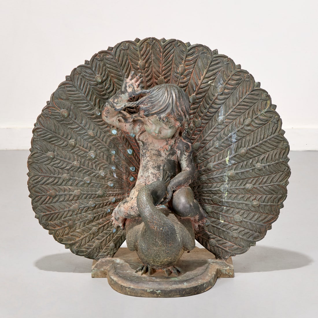 Frederic V. Guinzburg, bronze peacock fountain (1 of 5)