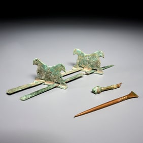 Bronze antiquity group, ex Robert Haber