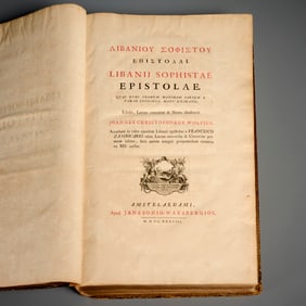 1738 Libanii Sophistae Epistolae, Large Paper Ed.