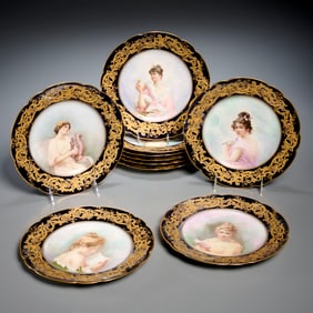 Haviland for Wright Tyndale Van Roden, (10) plates