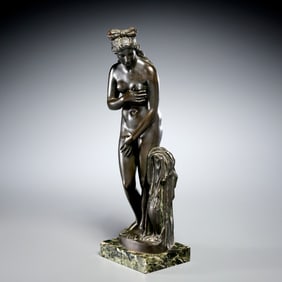 Ferdinand Barbedienne, patinated bronze, Venus