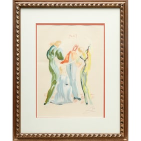 Salvador Dali, wood engraving on paper