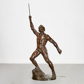 Auguste De Wever (after), large bronze figure
