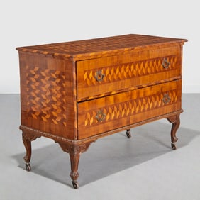 Italian Neoclassical parquetry commode