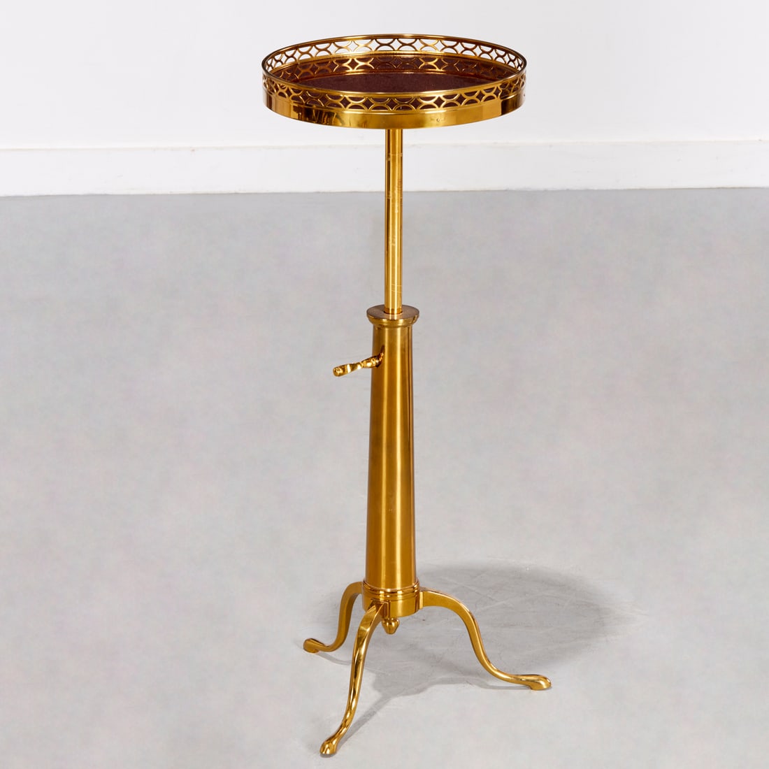 Maison Toulouse (attrib) brass telescope gueridon (1 of 6)