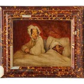 Honore Daumier (circle), oil on panel