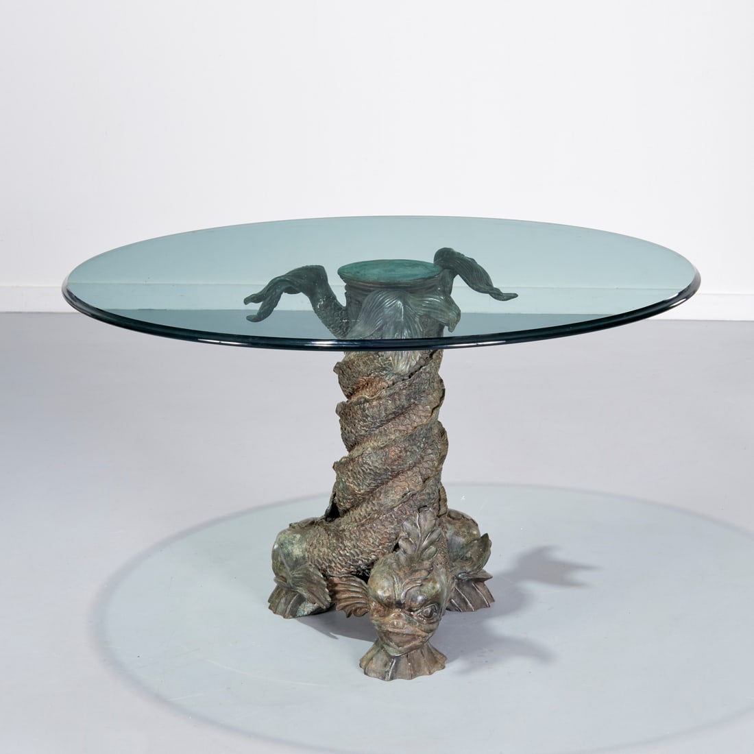 Grotto style patinated bronze center table (1 of 6)