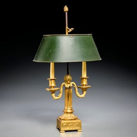 Nice Louis XVI bouillotte lamp, ex Christie's