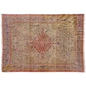 Antique room-size Kerman carpet