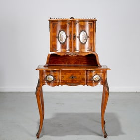 Continental porcelain mounted bonheur du jour