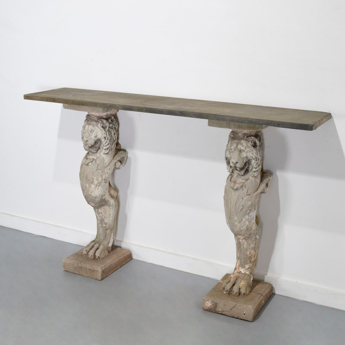 Antique Neoclassical style cast stone console (1 of 5)