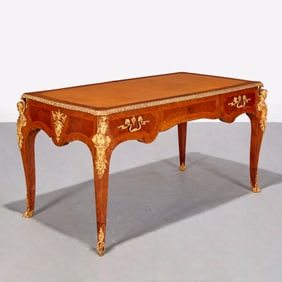 Louis XV style bronze mounted bureau plat