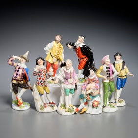 Commedia dell'arte porcelains, ex Sotheby's