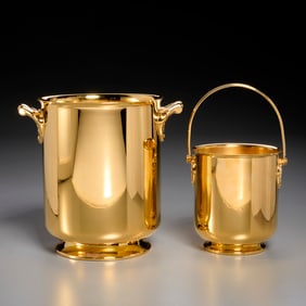 Christofle gilt silver plate cooler & ice bucket
