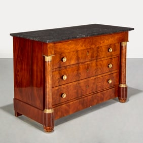 French Empire marble top commode