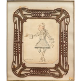 Nikolai Legat, graphite and watercolor, 1912