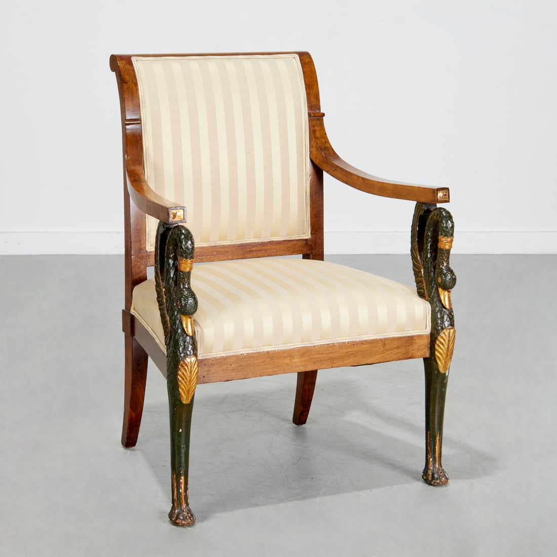 Italian Neoclassical walnut armchair (1 of 6)