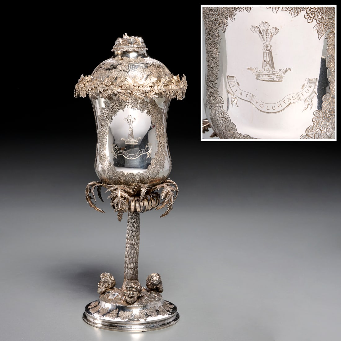 Australian Victorian silver cup and cover (1 of 10)