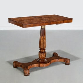 Italian Empire marquetry reading table