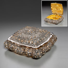 Italian sterling hinged box, mark of Mazzucato