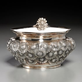 Italian sterling lidded box, mark of Mazzucato