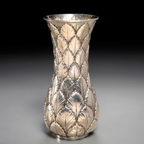 Italian sterling silver vase, mark of Mazzucato
