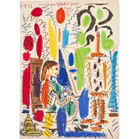 Pablo Picasso (after), lithograph in colors, 1956