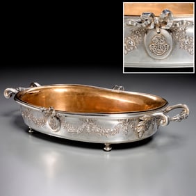 Gustave Keller, French silver centerpiece bowl