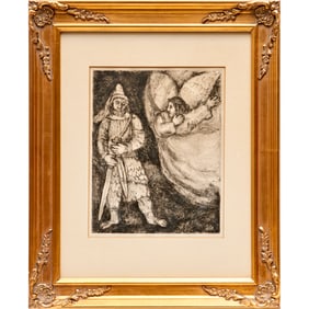 Marc Chagall, etching, 1956