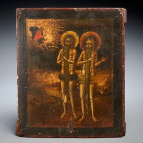 Antique Russian icon, oil on panel