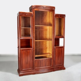 French Art Nouveau bookcase cabinet