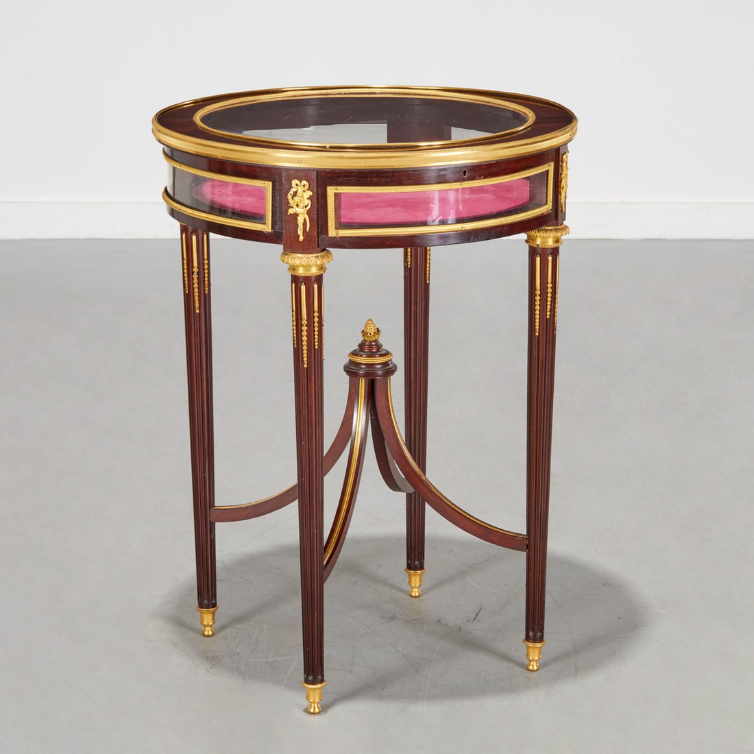 French ormolu mounted mahogany vitrine table (1 of 9)