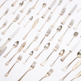 Austrian 800 silver (62) piece flatware set