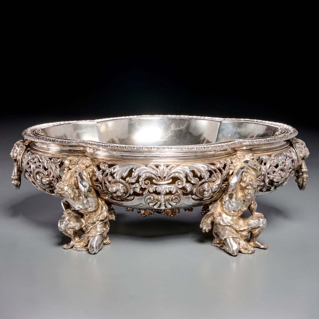 Large French silverplate centerpiece bowl (1 of 8)