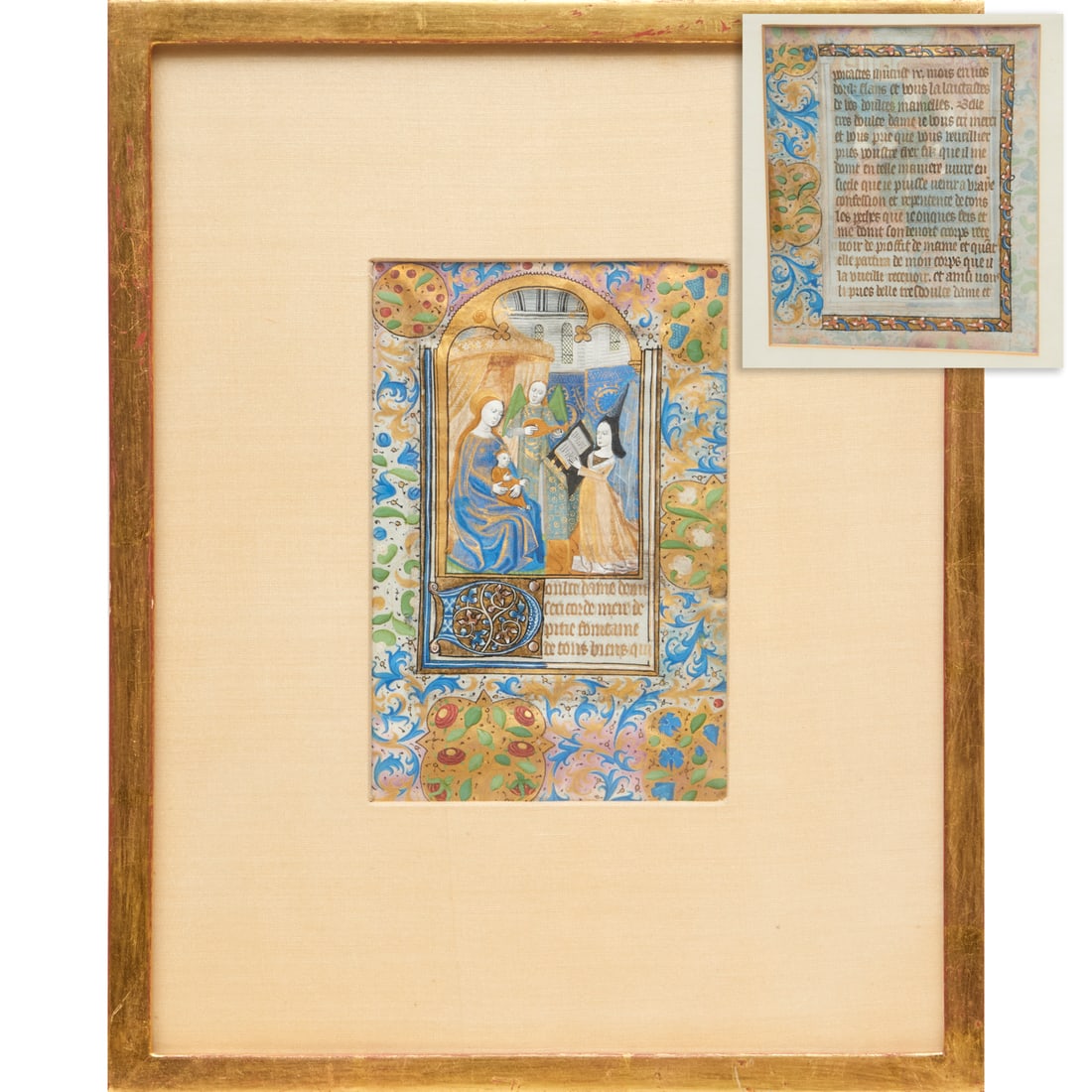 French illuminated manuscript page (1 of 5)