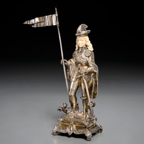 German parcel-gilt sterling St. George figure