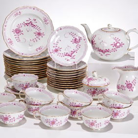 Meissen porcelain Indian Flowers dessert & tea set