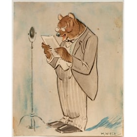 Kurt Wiese, watercolor on paper